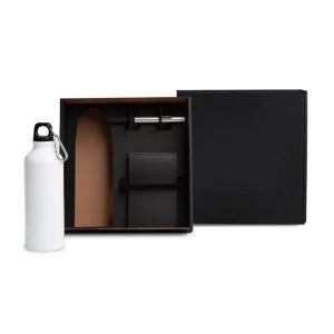 Kit Executivo com Squeeze, Caneta e Bloco - Artesanato e Personalizados