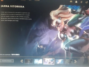 Janna Vitoriosa, 2 Icones Challenger, 241 Skins - League of Legends LOL