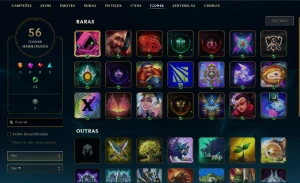 Platina 2 com 60 Champs e 18 Skins + 2 Fragmentos - League of Legends LOL