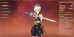 Ar 47 Ganyu + Qiqi + Ninguang com Oração Perdida - Genshin Impact