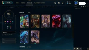 CONTA LOL DIAMANTE 3 | SKINS LENDÁRIAS E MÍTICAS - League of Legends