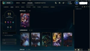 CONTA LOL DIAMANTE 3 | SKINS LENDÁRIAS E MÍTICAS - League of Legends