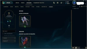 CONTA LOL DIAMANTE 3 | SKINS LENDÁRIAS E MÍTICAS - League of Legends