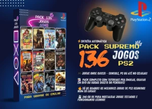 Pack com 136 Jogos Incríveis para Playstation 2 - Outros