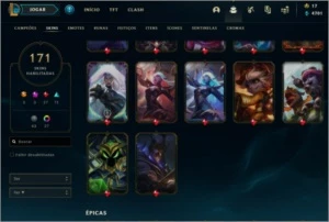 Conta Lol 171 skin - League of Legends