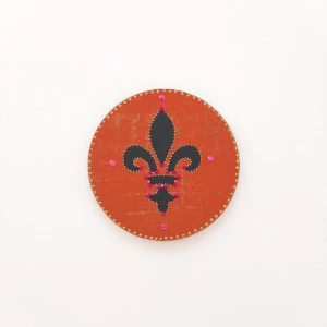 Quadrinho Flor de Liz Rosa - Artesanato e Personalizados