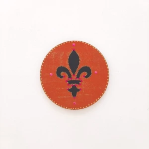 Quadrinho Flor de Liz Rosa - Artesanato e Personalizados