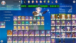 Ayato + Maremoto + Tighnari + Jean AR 33 - Genshin Impact