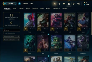 Conta Unranked com 23 Champs e 4 Skins + 2 Fragmentos - League of Legends LOL
