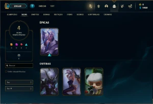 Conta Unranked com 23 Champs e 4 Skins + 2 Fragmentos - League of Legends LOL