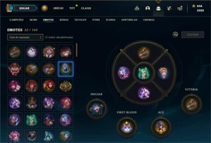 Conta platina 2 com 110 Champs e 111 Skins + 4200 RP - League of Legends LOL