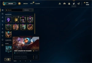 Conta platina 2 com 110 Champs e 111 Skins + 4200 RP - League of Legends LOL