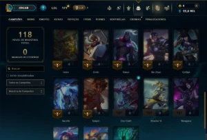 Platina 2 com 35 Champs e 5 Skins - League of Legends LOL