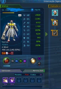 Ladmo – Conta Alphamon | Lvl 150 - Digimon Masters Online