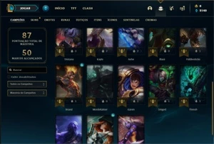 Conta prata 2 com 23 Champs e 5 Skins - League of Legends LOL