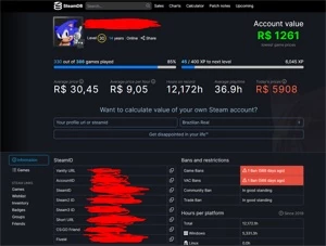 CONTA STEAM 14 ANOS 230+ JOGOS
