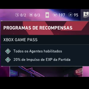 Conta com bonûs especial do X-BOX PLUS+ Várias Skins Raras - Valorant
