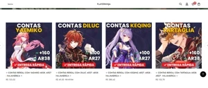 ✧ MEGA PACK DE CONTAS REROLL GENSHIN IMPACT - AR27 - AR38 ✧