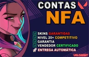 CONTA VALORANT NFA COM SKINS E REPOSIÇÃO ✨🔥