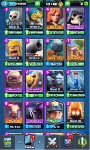 Conta Clash Royale com lendaria 12