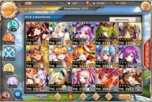 [Nutaku] Kamihime: Rank 1, 24 SSR Kamis, Kirin, 27700 NG...
