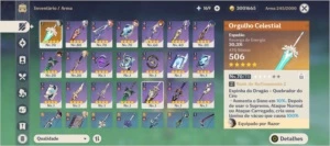 AR51 - Ayaka C2, Child, Diluc, Jean e Keqing + Orgulho Celes - Genshin Impact