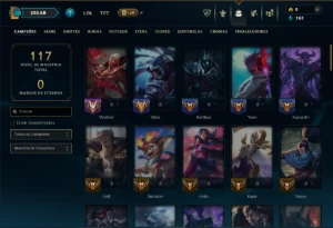 Diamante 4 com 75 Champs e 8 Skins - League of Legends LOL