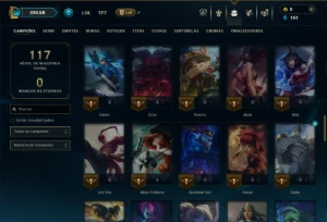 Diamante 4 com 75 Champs e 8 Skins - League of Legends LOL