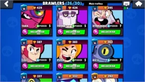 10.500 troféus, 1 lendário, 26 brawlers, muitos level 10-9 - Brawl Stars