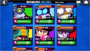 10.500 troféus, 1 lendário, 26 brawlers, muitos level 10-9 - Brawl Stars