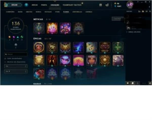 Conta do lol Ouro 2 com skin do heimer invasor marciano - League of Legends
