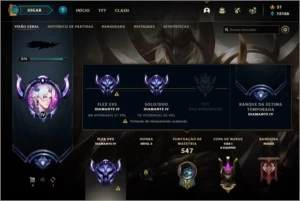 Conta Diamante 4, lvl 375, 133 skins e 27 cromas, - League of Legends LOL