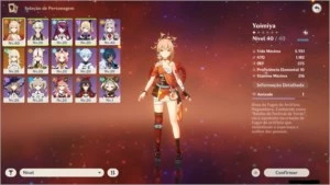 CONTA AR27 (YOIMIYA+AMOS BOW+TUMULO DO LOBO) - Genshin Impact