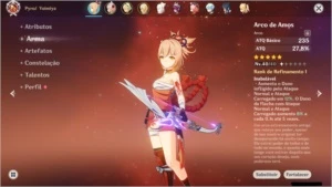 CONTA AR27 (YOIMIYA+AMOS BOW+TUMULO DO LOBO) - Genshin Impact