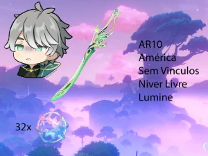 AR10 - Alhaitham + Luz das Folhas + 32 tiros - Genshin Impact