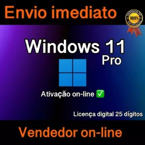 Licença Windows 11 Pro Chave Original Online Vitalícia - Softwares e Licenças