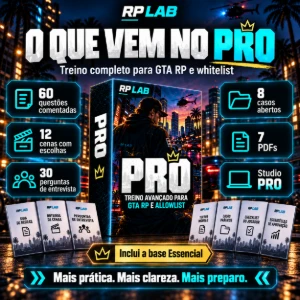 GTA RP | Treino de Whitelist + PDFs e Studio | RP LAB