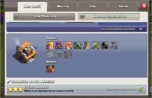Conta Clash of Clans CV10 + Conta Free fire