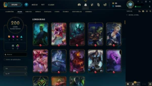 Conta de League of Legends c/200 skins + Valorant (c/ skins) LOL