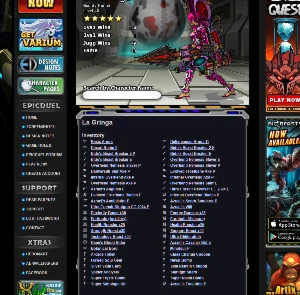 2 Contas Epicduel level 40+ cheio de itens e equipamentos. - Outros