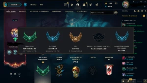 CONTA ESMERALDA 4 lvl 781+ todos os campeões + 161 skins