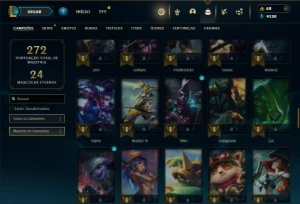 Prata 4 com 90 Champs e 36 Skins ( Mais de 30 Jogos ) - League of Legends LOL