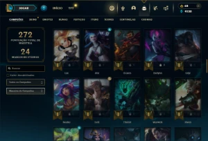 Prata 4 com 90 Champs e 36 Skins ( Mais de 30 Jogos ) - League of Legends LOL