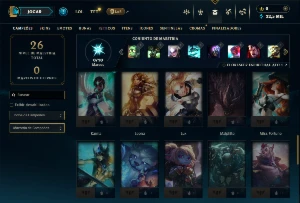 Conta platina 1 com 45 campeões e 4 skins - League of Legends LOL