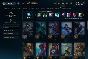Conta platina 1 com 45 campeões e 4 skins - League of Legends LOL