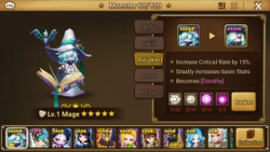 Reroll Summoners War lvl10 com Mage Light - Dorothy