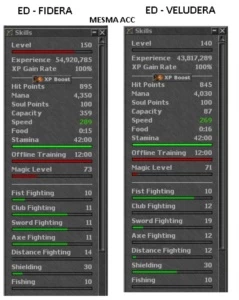 ED lv 150 Fidera - ED lv 140 Veludera Mesma Acc - Tibia
