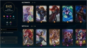 Conta lol 845 skins, valor negociável. - League of Legends