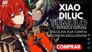 ✨Genshin Impact conta Xiao+Diluc +túmulo do Lobo AR10 ✨