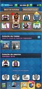 Conta de Clash Royale com muitas lendárias. Acc level 9